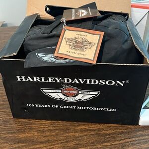 Harley-Davidson Black and Orange Emblem Tags